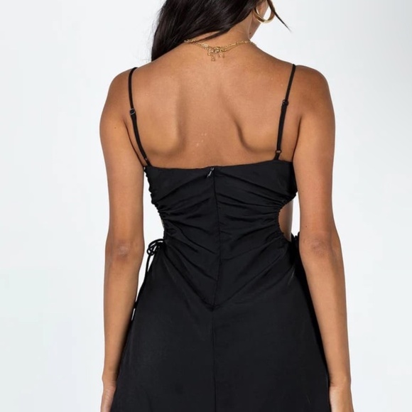 Black Lace Hazel Cutout Princess Polly Mini Dress - Picture 4 of 5